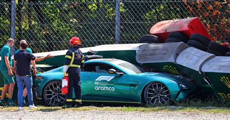 F1 safety car in bizarre crash during high.